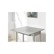 Con patas metálicas y revolucionarias, donde se apoya un cristal rectangular que da. Mesa Cocina Blanca Mesa Desplegable Para Cocina