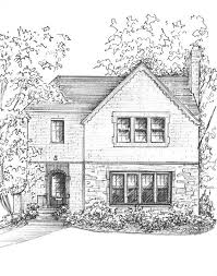 Ink House Portrait Commissioned Original Artwork Family Etsy House Portraits House Sketch Architecture Drawing