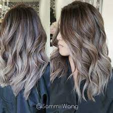 Beautiful Silver Ombre Hair Colors Ideas Silver Ombre Hair Ash Brown Hair Color Balayage Hair