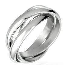 Triple Russian Interlocked Stainless Steel Men Unisex Wedding Band Rings 16 99 Mens Wedding Bands Wedding Ring Bands Russian Wedding Ring Love Ring