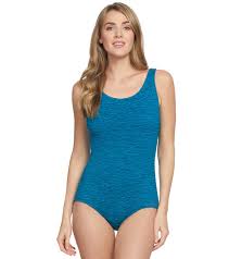 Penbrooke Krinkle Chlorine Resistant Cross Back One Piece Swimsuit