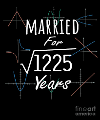 Anniversary gifts for husband 35th anniversary gift 35th anniversary mug 35 year. Math 35th Anniversary Gift Married Square Root Of 1225 Years Print Digital Art By Art Grabitees