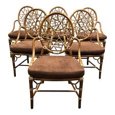 Maybe you would like to learn more about one of these? Set Of Six Vintage Mcguire Cracked Ice Rattan Leather Wrap Arm Chairs Design Plus Gallery