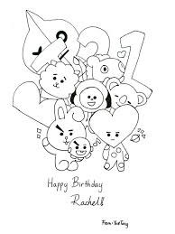 Bt21 is a project of line friends creators and bts created on september 26, 2017. Gambar Mewarnai Bt21