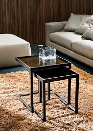 Ambo Pair Of Coffee Tables With Structure In Solid Ash On Request Tops In Lacquered Glass Available Finis Coffee Table Coffee Table Furniture Design Table