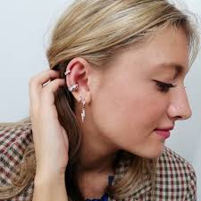 Sparkling Lightning Hoop Earrings Women's Earrings