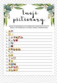 Bridal shower games don't have to be corny. Emoji Game Bridal Shower Printable Clipart 3383252 Pikpng
