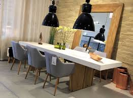 Kaba Ivory Dining Table Nora Carver Light Grey Dining Chairs And Large Teak Mirror