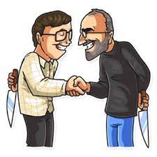 Steve Jobs Vs Bill Gates Competition Konkurenciya Sticker Set Steve Jobs Stickers