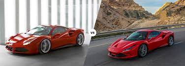 In the rear, the tributo's wing edges curl upwards to make use of the up washing effect of the air that goes below the wing. Ferrari 488 Pista Vs Ferrari F8 Tributo Compare Performance Power Style Ferrari Lake Forest