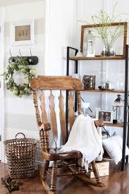 Take a load off while sipping a modern upholstered fabric accent chair with solid wood leg and metal frame, is a great addition for nursery living room, bedroom, offices, balcony. Spring Decorating The Wood Grain Cottage Farmhouse Rocking Chairs Decor Home Decor