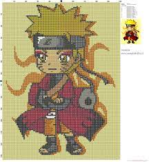 105w x 62h design area: Chibi Naruto Cross Stitch Pattern Free Cross Stitch Patterns Simple Unique Alphabets Baby