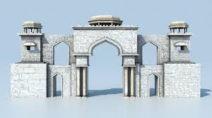 Arab City Entrance 3d Model In 2020 Gate City Hotel Building Entrance Gates