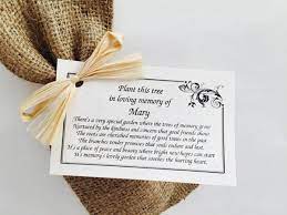Remembrance Tree Seedlings In Burlap Personalized Sympathy Tree Gift Memory Tree Sympathy Tree Tree Gift