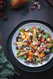 Roasted Autumn Harvest Salad Taste Love And Nourish Recipe Harvest Salad Whole Food Recipes Roasted Pear
