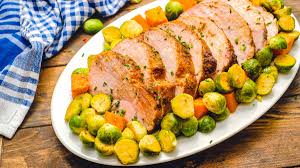 How to bake pork chops so they are juicy, tender, and delicious. Pork Loin Roast With Vegetables Julie S Eats Treats