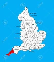 Karte von britischen inseln mit verwaltungsabteilungen. Vector Karte Von Cornwall In Sudwestengland Vereinigtes Konigreich Mit Regionen England Vektorkarte Lizenzfrei Nutzbare Vektorgrafiken Clip Arts Illustrationen Image 72371374