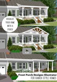 Great Front Porch Designs Illustrator On A Basic Ranch Home Design Front Porch Design Porch Design Front Porch Addition