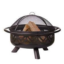 Donovan 37 3/4 wide dualheat lp gas fire pit table Uniflame 30 In D Oil Rubbed Bronze Finish Geometric Design Wood Burning Fire Pit Wad1009sp The Home Depot