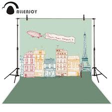Allenjoy Fotografi Latar Belakang Menara Eiffel Paris Kartun Jalan Kota Paris Cinta Foto Latar Belakang Vinyl Untuk Fotografi Studio Photography Backdrops Eiffel Tower Backdropbackdrop Photography Aliexpress