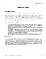 Https Physics Unc Edu Wp Content Uploads Sites 218 2012 10 Projectile Motion Pdf