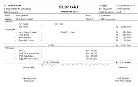 Contoh slip gaji karyawan format ms excel. 19 Contoh Payslip Contoh Kartu Nama Desain Cv Buku
