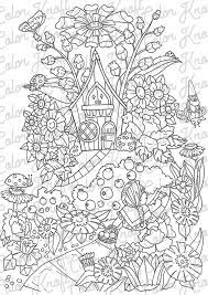Chrismas gnomes collection for coloring. Gnome Home Coloring Page Printable Color Page Etsy