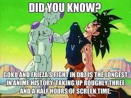 The Longest Fight Ever In Anime History Three And A Half Hours Goku Vs Frieza Anime Dragon Ball Dragon Ball Goku Vs Frieza