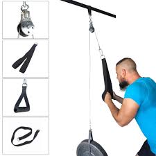 The second is the homemade tricep pulldown. Fitness Diy Pulley Cable Machine Attachment System Arm Biceps Triceps Blaster Hand Strength Trainning Home Gym Workout Equipment Hand Gripper Strengths Aliexpress