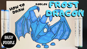 The frost dragon came out during the 2019 christmas event a few days after the initial release of the event, which began on december 14, 2019. How To Draw A Frost Dragon Roblox Adopt Me Youtube