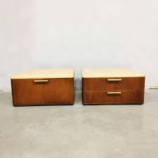 Contemporary floating nightstand, modern floating bedside shelf, wall mount nightstand, gray side lasuavy bamboo nightstand stackable side table end table bedside tables for living. Midcentury Dutch Design Floating Nightstands Bedside Tables By A Patijn 157983