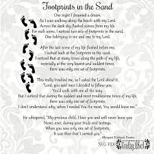 Footprints In The Sand Poem Svg Pdf Png Digital File Vector Graphic Footprints In The Sand Poem Inspirational Words Of Wisdom Footprint