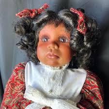 Janie Bennett Black American Porcelain Doll Hannah