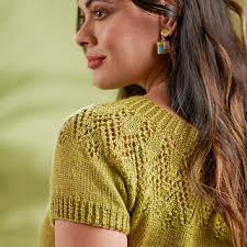 Ravelry: Lyra Feather Lace Yoke Top pattern by Sarah Hatton