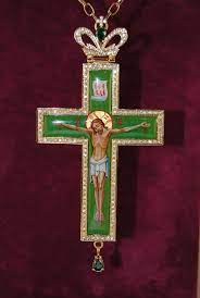 Orthodox Green Cross Gold Plated Engolpion Pendant Zircon Etsy In 2021 Christian Symbols Jesus On The Cross Cross Designs