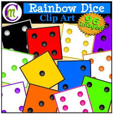 This Math Clip Art Set Includes Dice Faces 1 6 With Dots In Red Orange Yellow Green Blue Purple Pink And Black On A White Face Clip Art Rainbow Art Set
