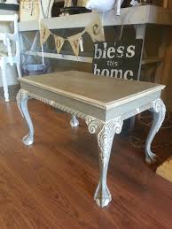 Coffee Table Done With French Linen Chalk Paint Decorative Paint By Annie Sloan And Finished With Beautiful Furniture Chalk Paint Dining Room Table Furniture