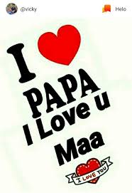Pin By Esha On Alphabet Love U Mom I Love My Parents Love You Papa