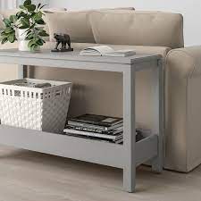The havsta series is inspired by traditional scandinavian furniture based on practicality and simplicity. Havsta Console Table Gray 393 8x133 4x243 4 100x35x63 Cm Ikea