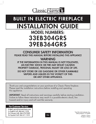 Experience the beauty for yourself. Classicflame 33eb304grs Installation Manual Pdf Download Manualslib