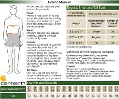 carhartt coveralls size chart best picture of chart