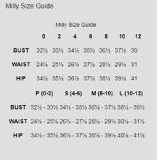 Milly Size Chart Best Dresses 2019