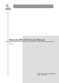 MOTOROLA MPX-200 SM Service Manual ...