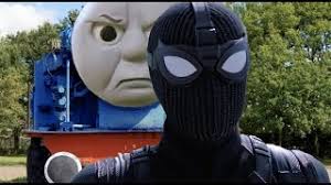Мой дрон снял призрачный поезд ! Spider Man Gets Hit By Thomas The Tank Engine Youtube