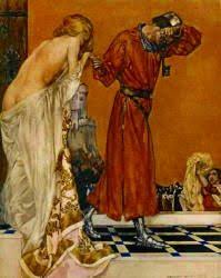 William Russell Flint Then The People Brought Her Clothes And When She Was Arrayed Sir Launcelot Thought She Was The Fai Pinturas Antigas Morte Ilustracao