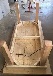 Made Only By 2x4 And 4x4 Pieces Diy Garden Furniture Diy Farmhouse Table Diy Kitchen Table