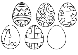 Lavoretti Pasqua Disegni Di Uova Con Forme Geometriche Da Colorare Uova Di Pasqua Pasqua Idee Pasquali