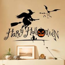 If necessary, trim or mount the printed image. Halloween Wall Decals Diy Window Wall Decor Pumpkins Spooky Cemetery Witch And Bats Tomb Wall Stickers For Kids Rooms Nursery Party Decorations 22 8 X 16 5 Amazon In Home Improvement
