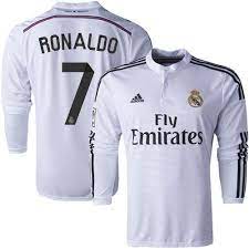 Choose the real madrid long sleeve jersey, and stay warm while you run drills with your team, pass the ball around with friends, or relax on your day off. Mens Adidas Real Madrid 7 Cristiano Ronaldo Authentic White Home Long Sleeve Shirt 14 15 Spain Futbol Club Soccer Jersey Ti Ronaldo Jersey Real Madrid Ronaldo