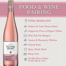 Sutter Home Pink Moscato Luxurious Aromas Of Creamy White Peaches And Caramel Of Course Those Sweet Scents A Wine Food Pairing Wine And Pizza Wine Recipes